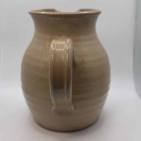 Vintage Rustic Primitive Hand Thrown Pottery Vase Brown 1998 Artist Signed - Picture 6 of 10